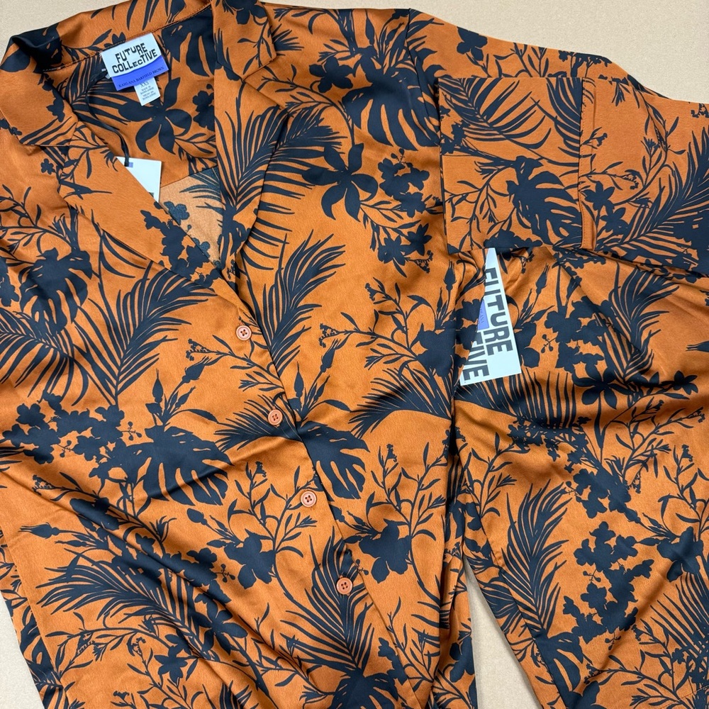 🌴SALE LIM ED SATIN TROPICAL 2PC SET - Picture 11 of 13